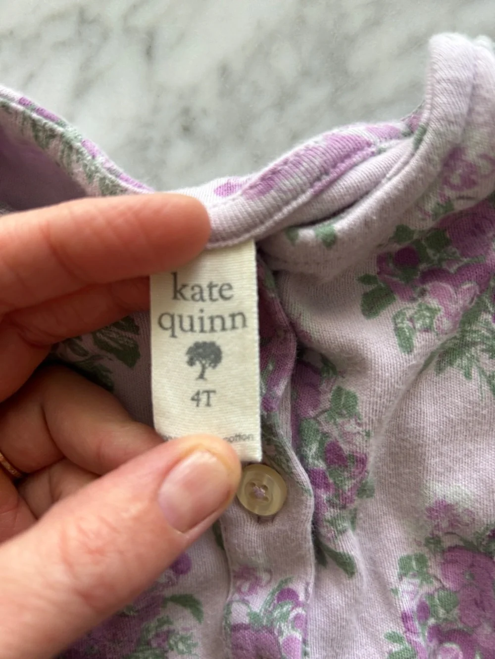 Kate Quinn Lavender Floral Ruffle Baby Romper size 4T
